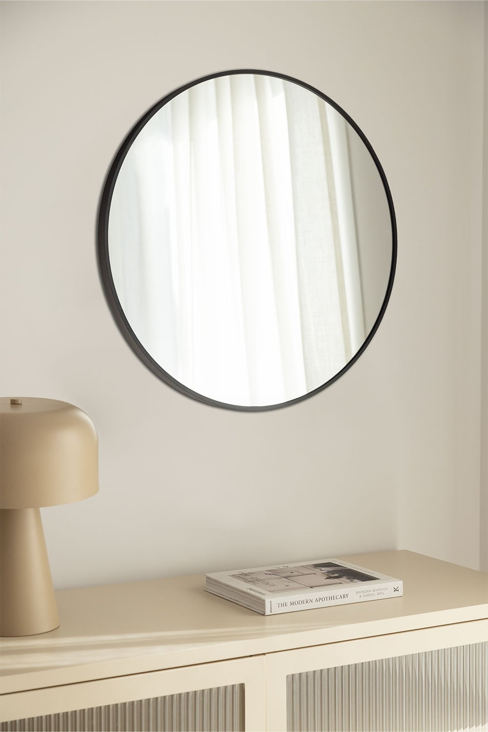 Miroir mural rond Ø60 cm en aluminium Oreste - 3