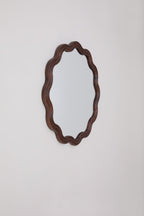 Miroir mural rond Ø80 cm en bois de chêne Luesia - 2