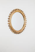 Miroir mural rond Ø80 cm en bois de manguier Joey - 2
