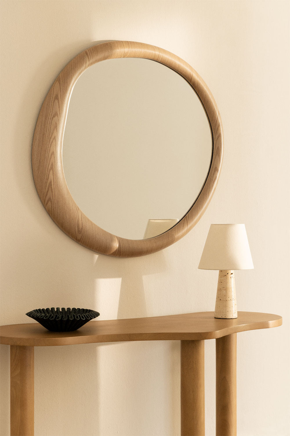 Miroir mural rond Ø100 cm en MDF Zunire - 1