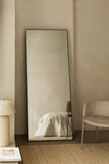 Miroir sur pied rectangulaire 80x200 cm en aluminium Zastron - 1