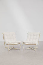 Pack de 2 fauteuils de jardin en acier Zaylon - 2