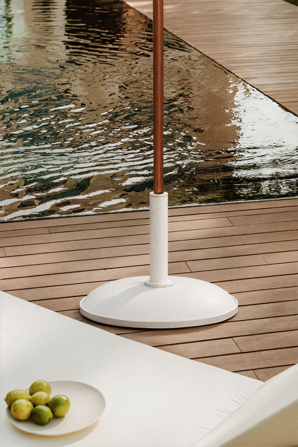 Pied de parasol rond Ø50 cm en béton et acier Zante - 3