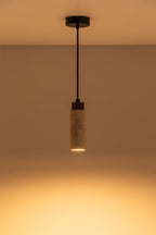 Lampe suspendue de plafond Ø6,5 cm en travertin Davise - 2