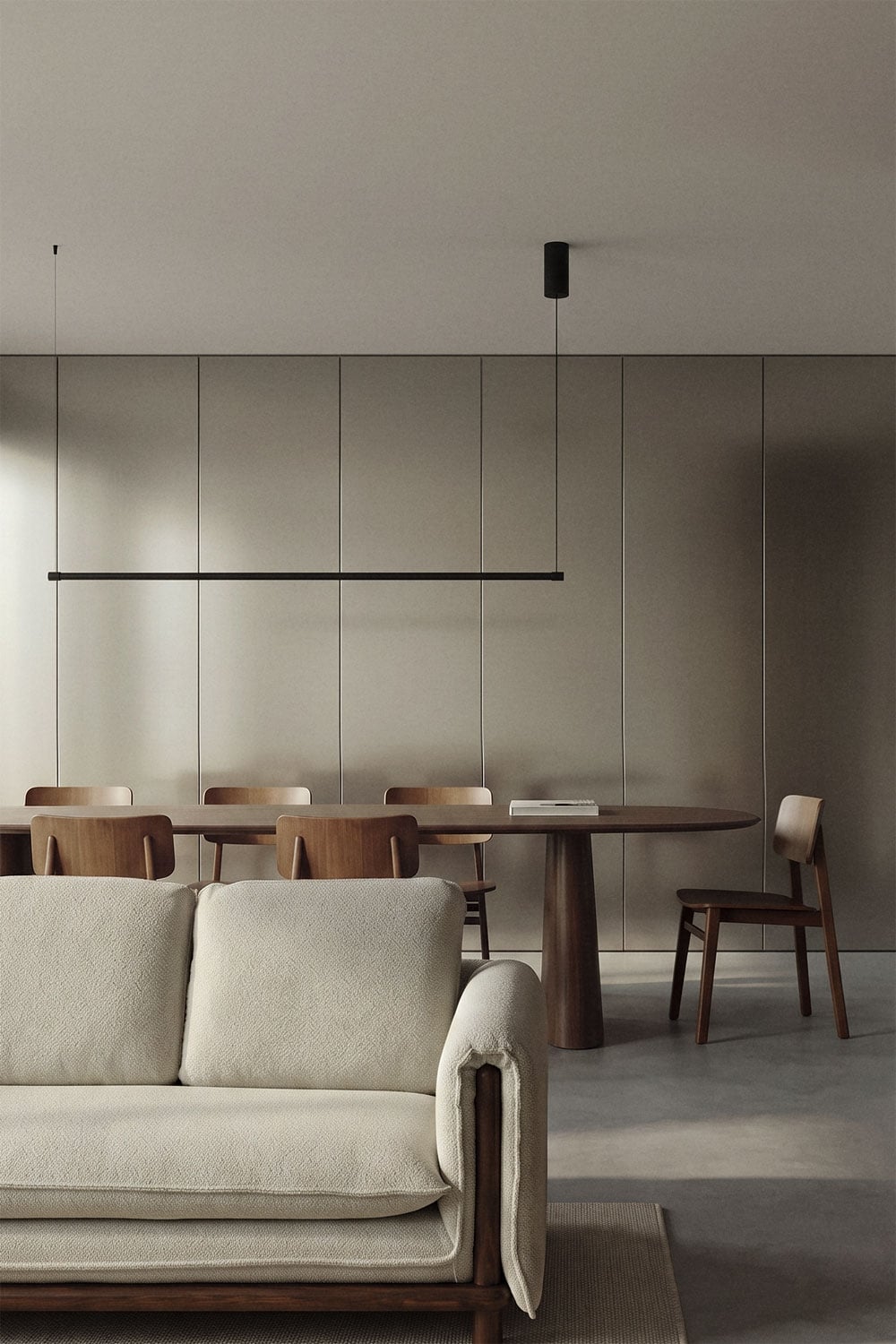 Lampe suspendue linéaire LED 120 cm en métal Bergene - 1