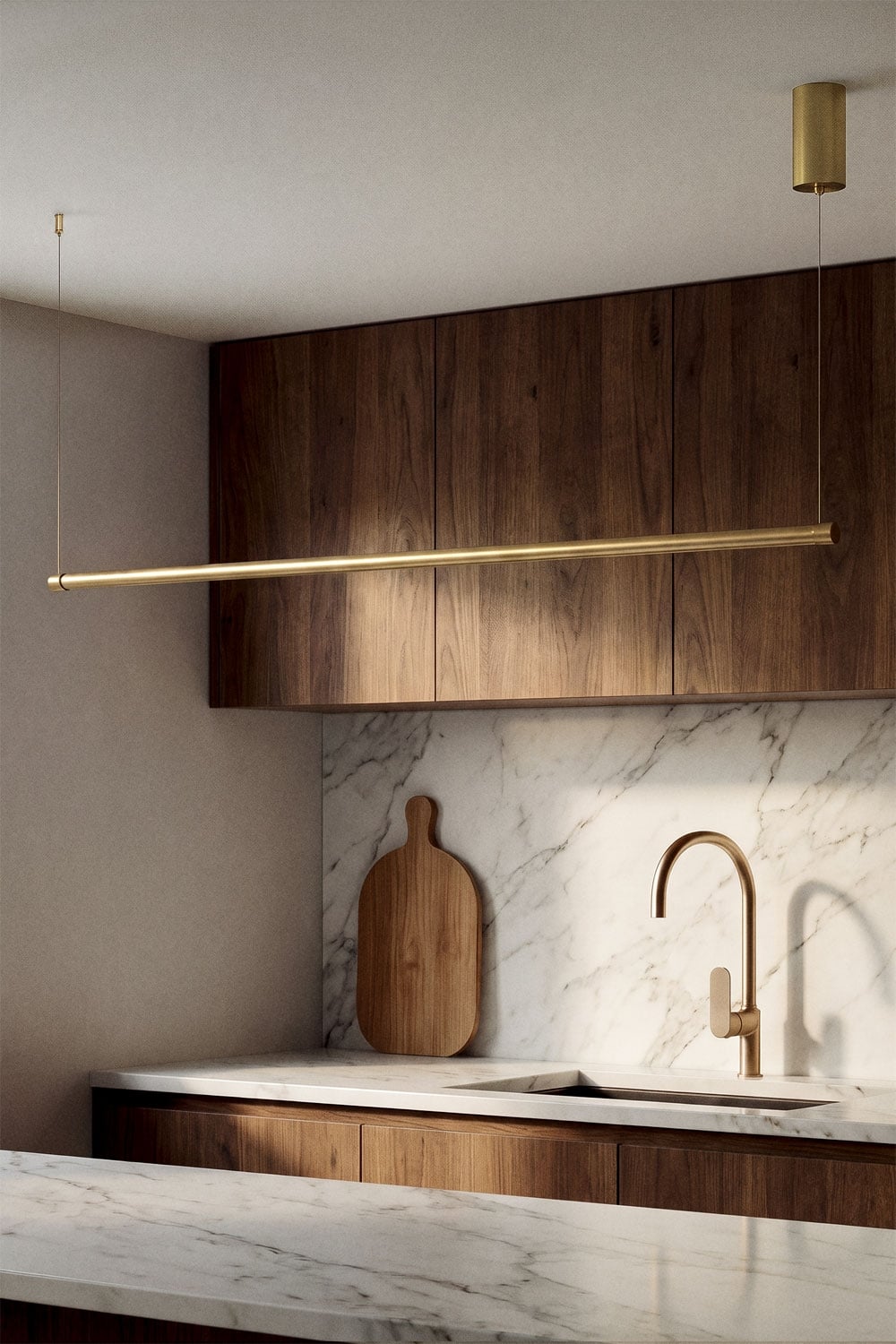 Lampe suspendue linéaire LED 120 cm en métal Bergene - 4