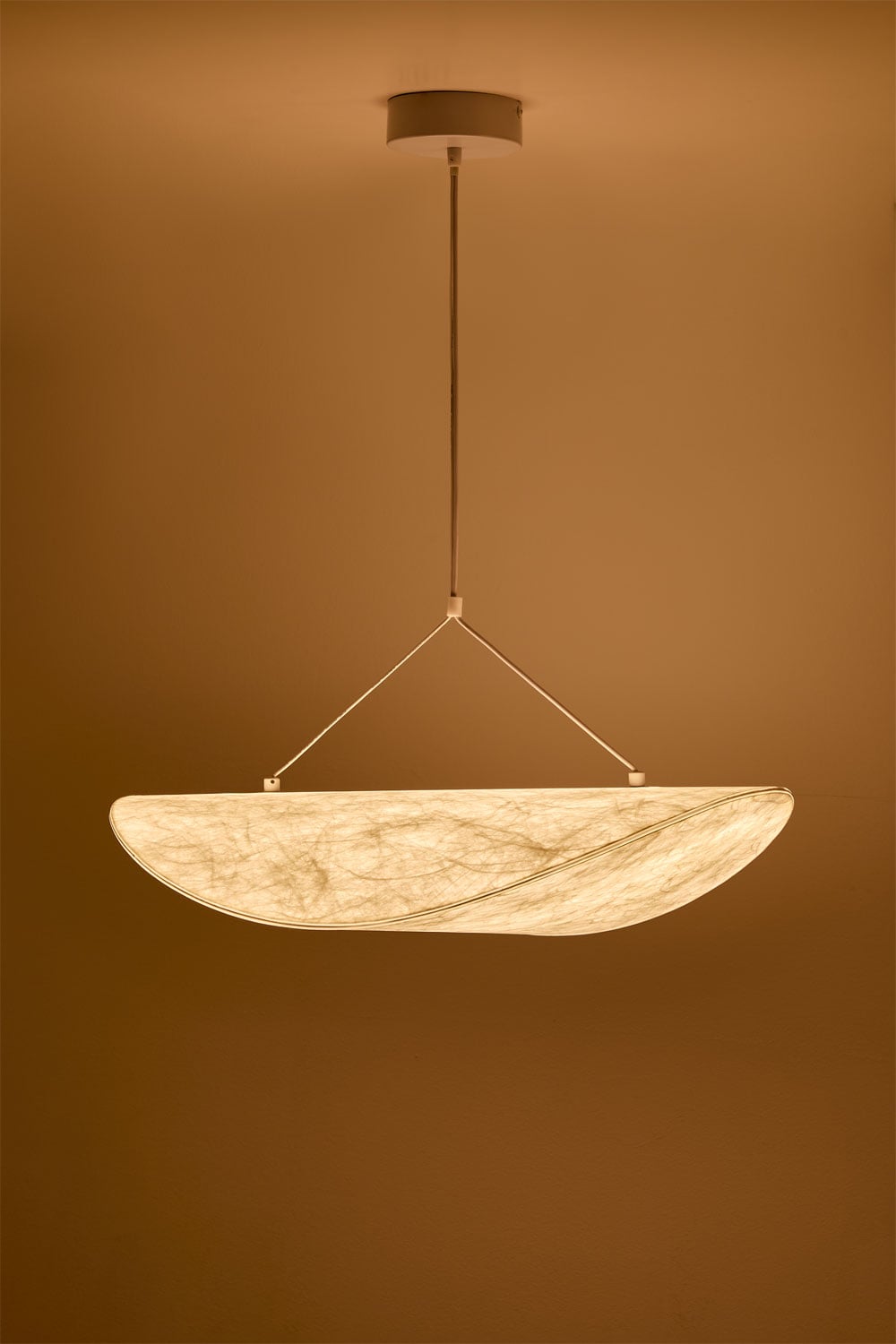 Lampe suspendue LED en tissu Zelvon - 2