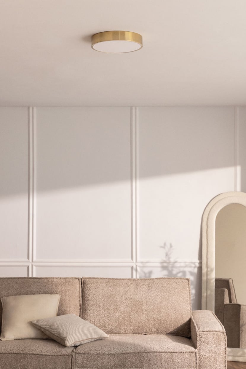 Plafonnier LED de plafond rond Ø30 cm en fer Piercy - 1