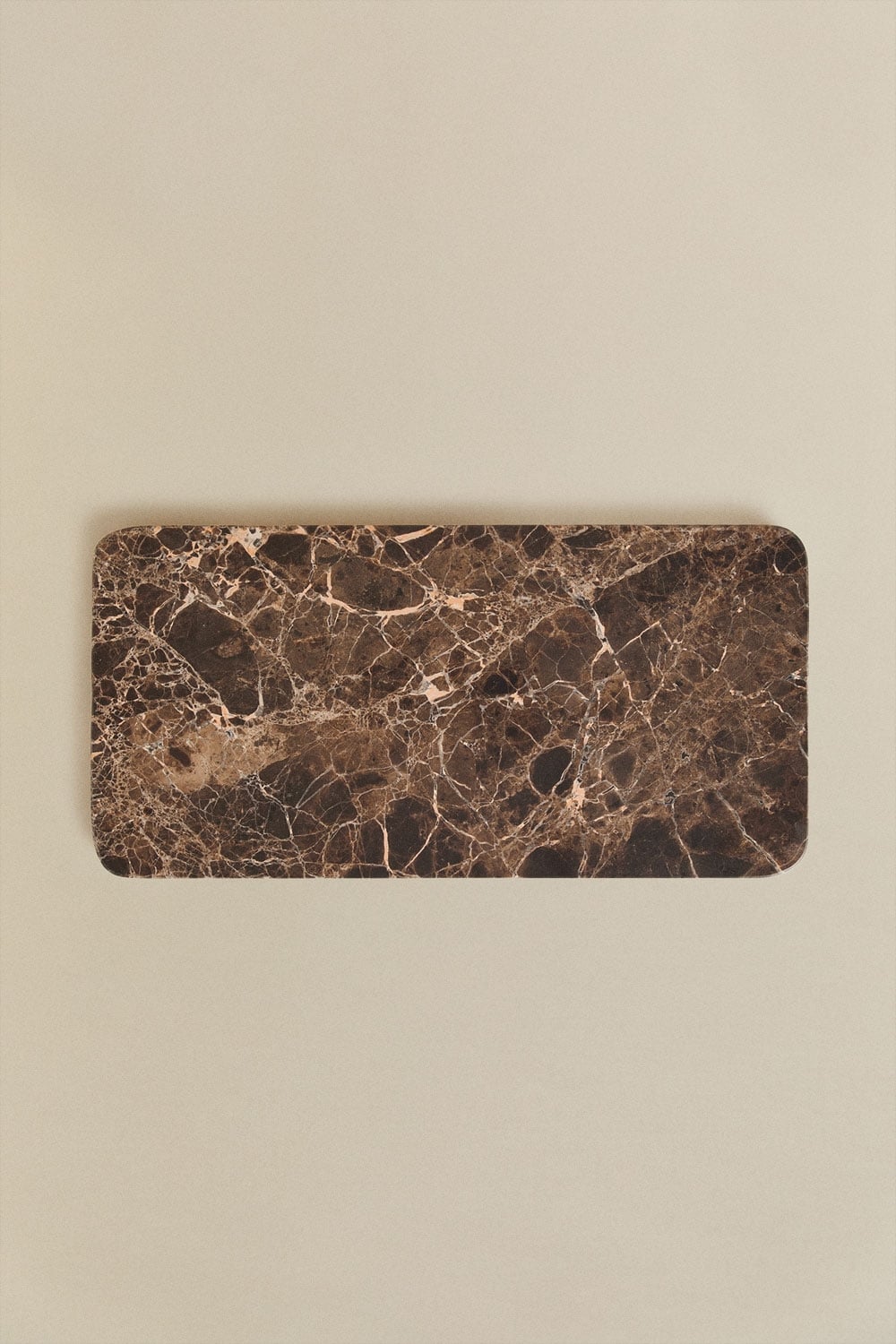 Table rectangulaire de service 40x20 cm en marbre Zairex - 2