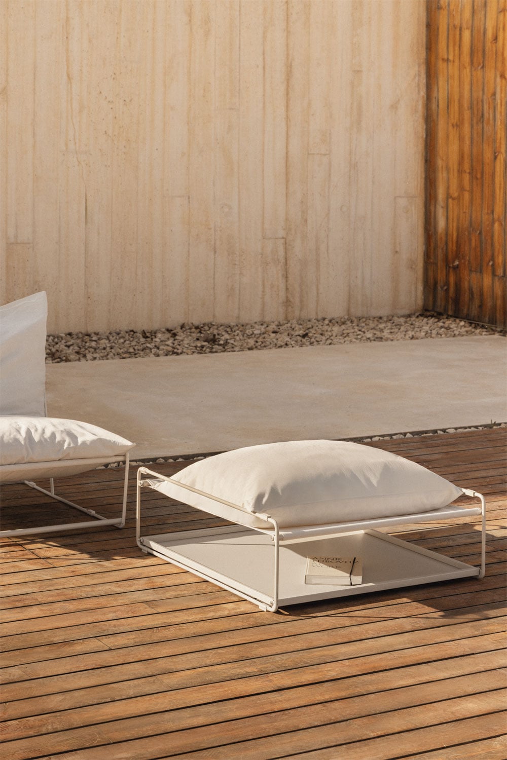 Pouf de jardin convertible en table d'appoint Amaro - 1