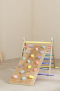 Rampe avec mur d'escalade d'apprentissage en bois Pyqer Colors Kids - 1