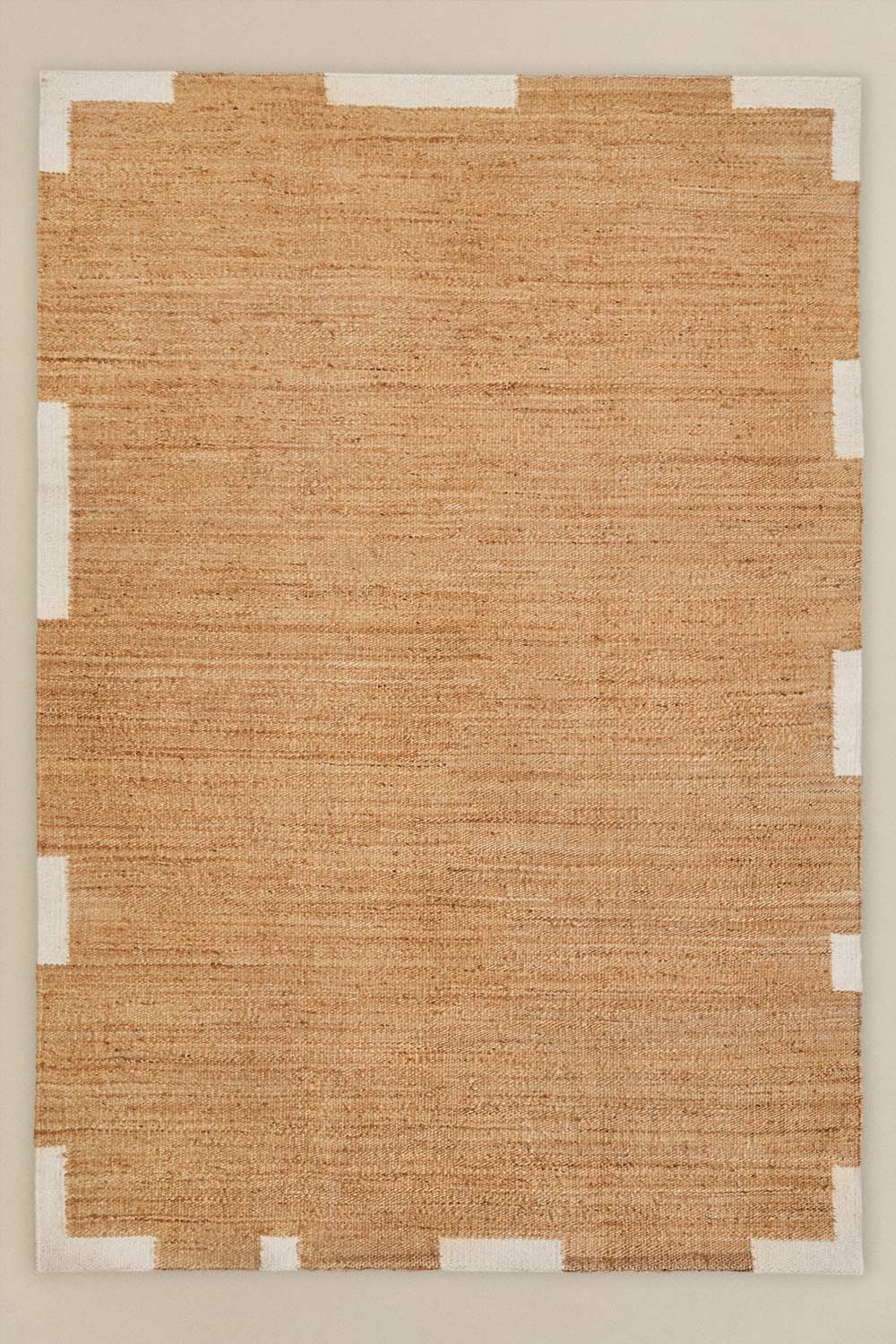 Tapis rectangulaire en jute et coton Febe - 3