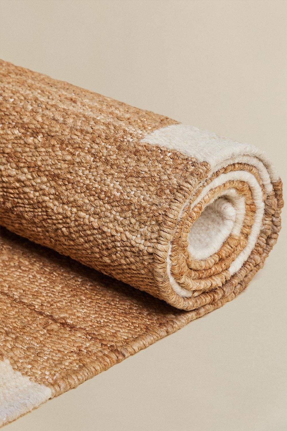 Tapis rectangulaire en jute et coton Febe - 2