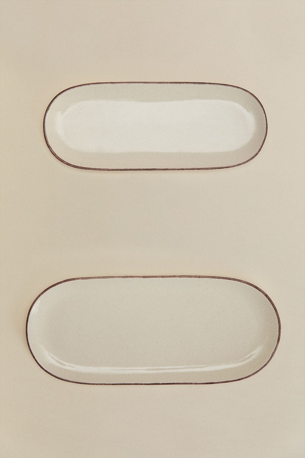 Set de 2 plateaux en grès Ronilena - 2