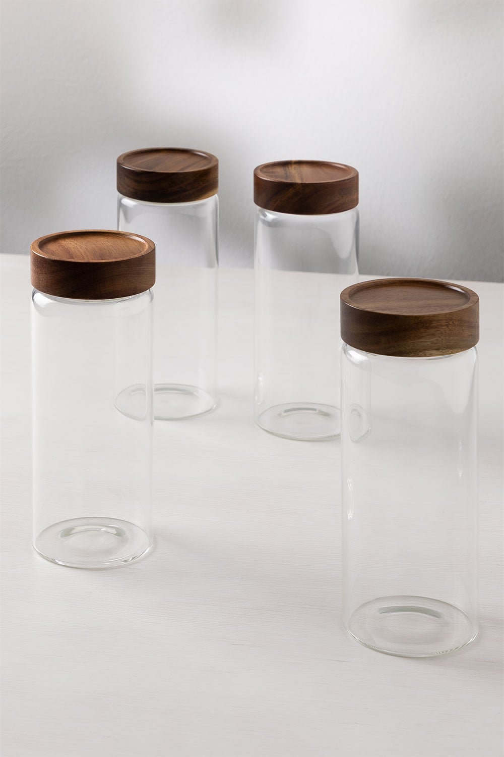 Pack de 4 bocaux en verre Ø8 cm Weris - 2