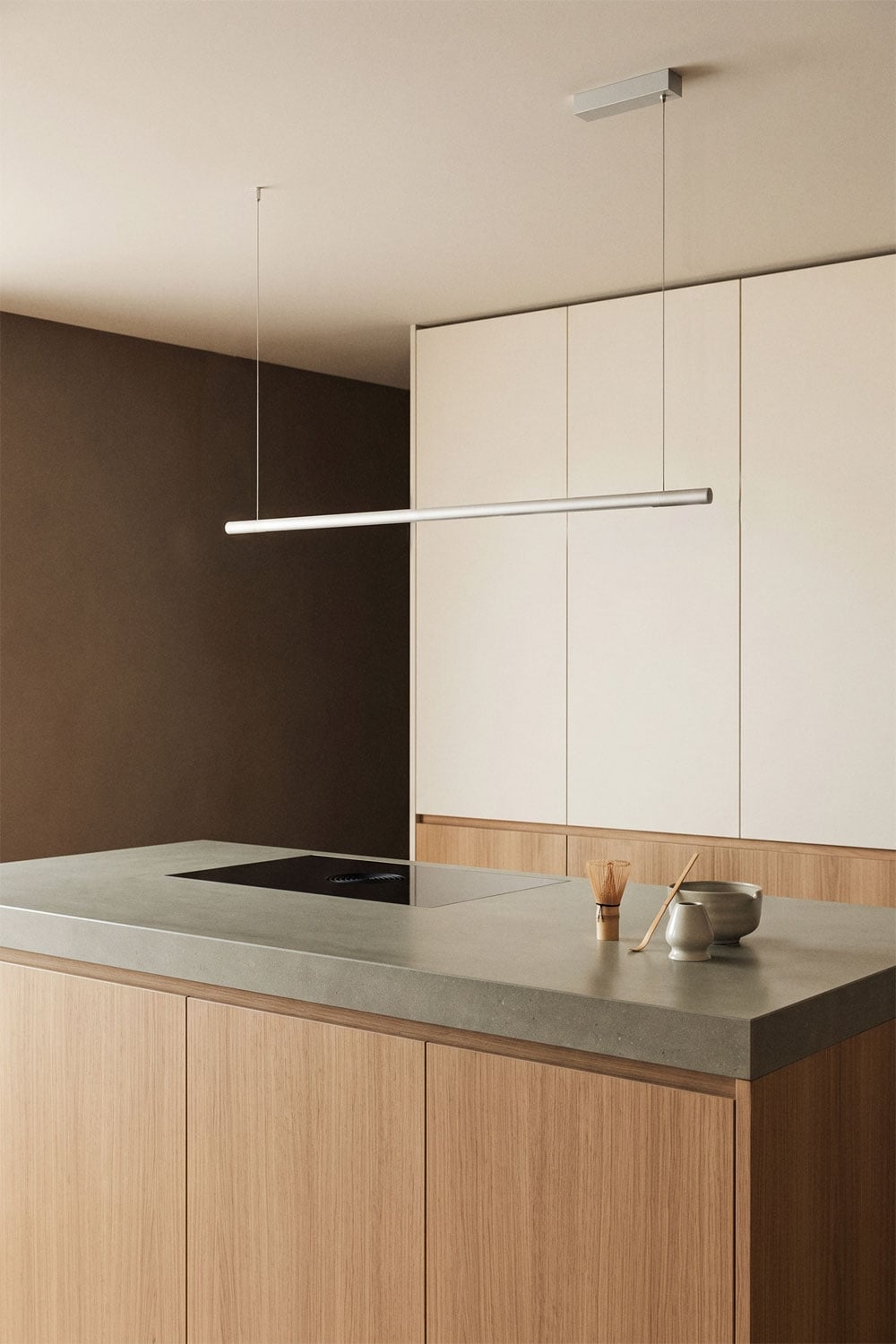 Suspension linéaire LED 120 cm avec lumière indirecte en aluminium Lirela - 3