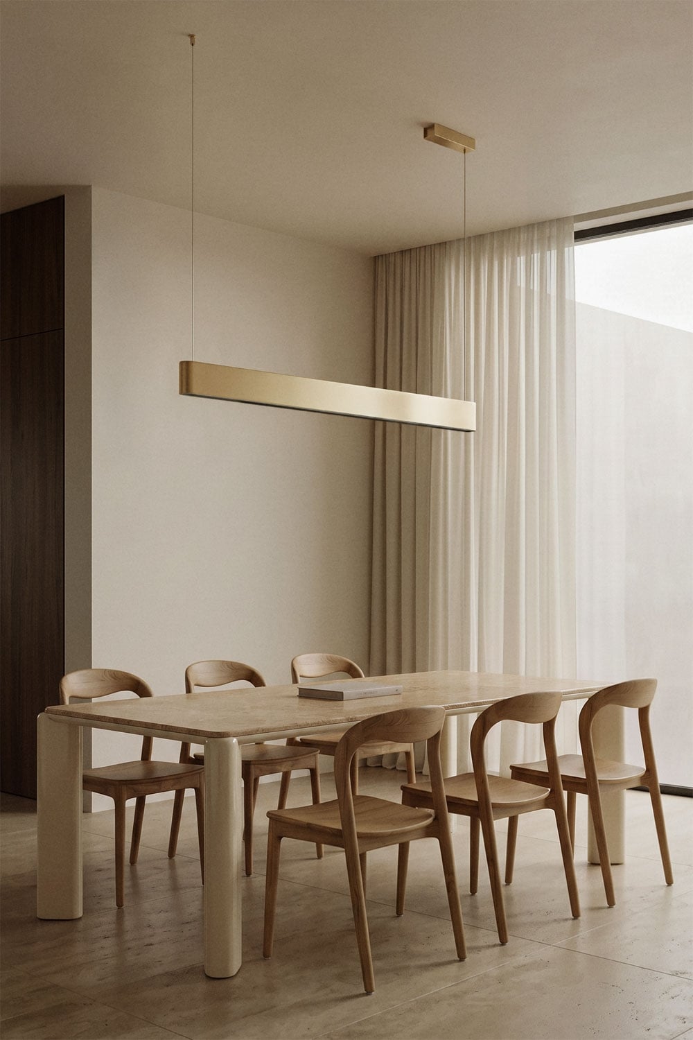Lampe suspendue linéaire LED 120 cm avec lumière indirecte en aluminium Airali - 3