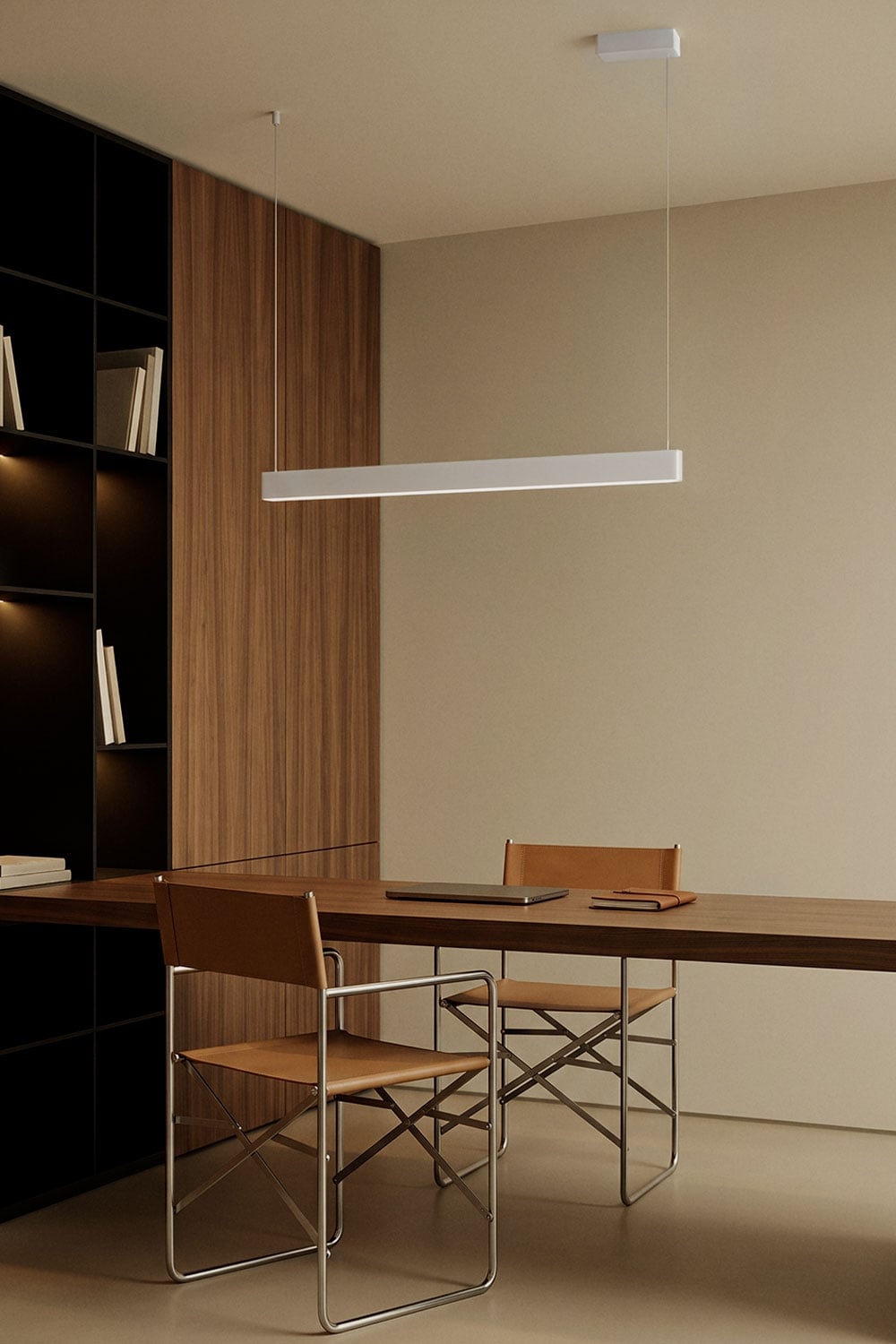 Lampe suspendue linéaire LED 120 cm avec lumière indirecte en aluminium Airali - 5