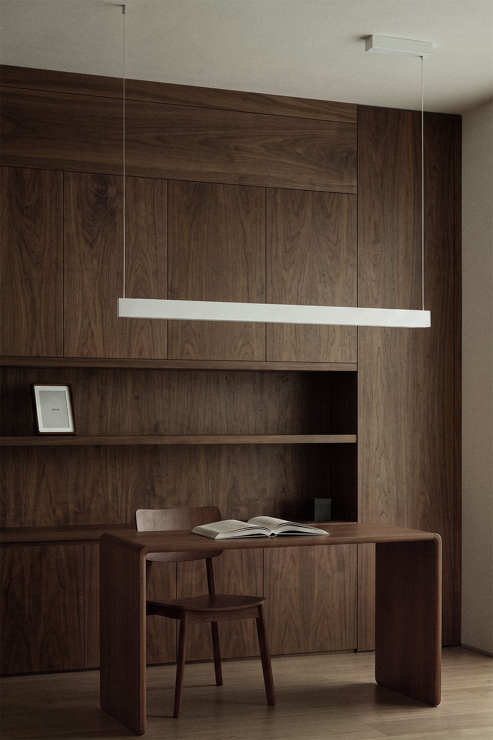 Lampe suspendue linéaire LED 120 cm avec lumière indirecte en aluminium Maulenis - 1