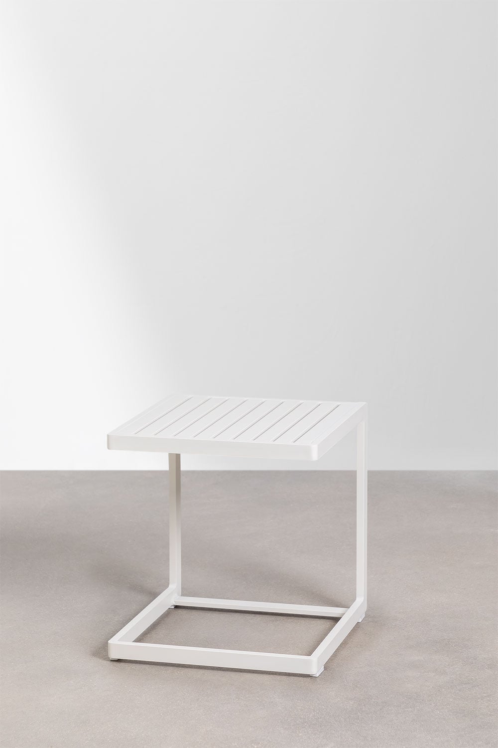 Table d'appoint carrée pour jardin 40x40 cm en aluminium Dulem - 2