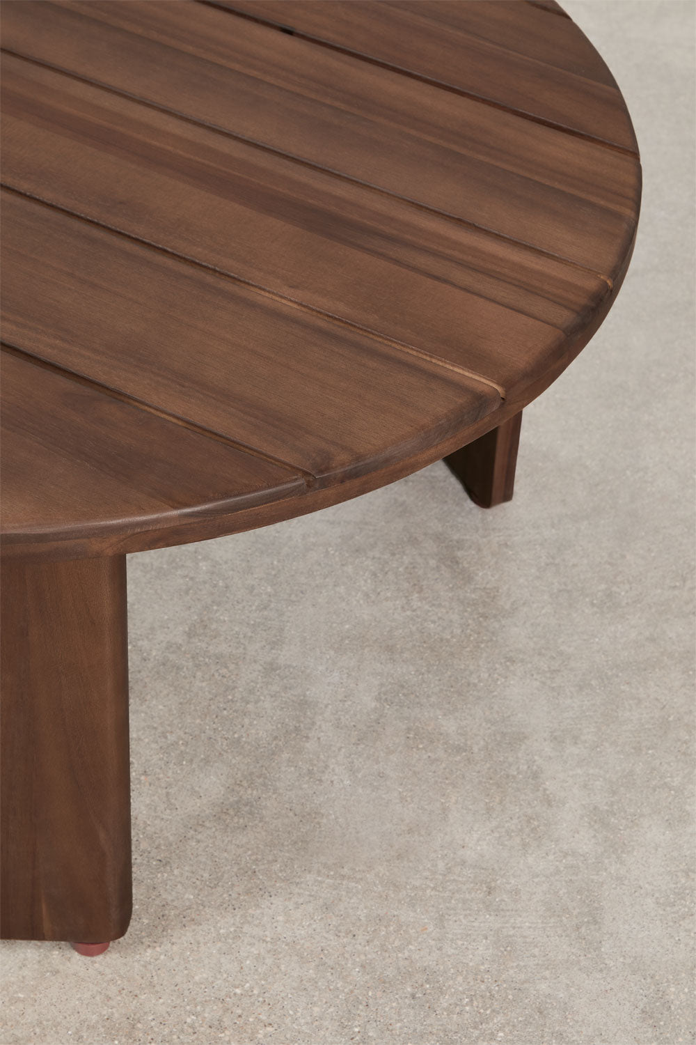 Table basse de jardin ovale 100x80 cm en bois d'acacia Uleno - 2