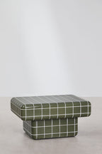 Table basse rectangulaire de jardin effet ciment carreaux Eleonor - 2