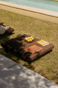 Table basse rectangulaire de jardin 100x80 cm en acacia Edrien - 1