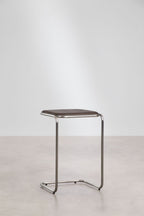 Table d'appoint carrée 35x35 cm en bois d'acacia et acier inoxydable Altrex - 2