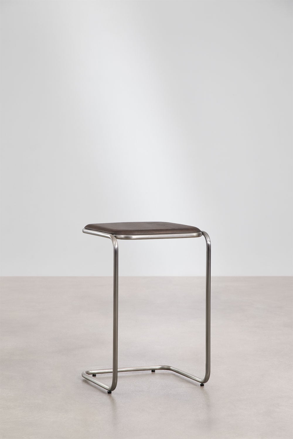 Table d'appoint carrée 35x35 cm en bois d'acacia et acier inoxydable Altrex - 2
