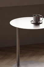 Table d'appoint ronde Ø40 cm en acier inoxydable Geninda - 2