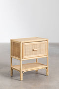 Table de chevet 45x30 cm en rotin Yivisc - 2