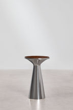 Table de chevet Ø30 cm en acier inoxydable Selmalis - 2