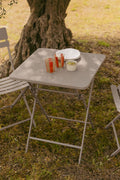 Table de jardin carrée 60x60 cm pliante en acier Tamarit - 1