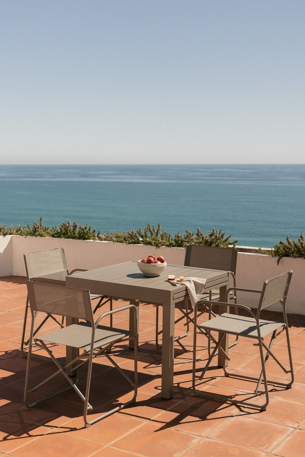 Table de jardin extensible 90-180x90 cm en aluminium Starmi - 4