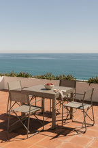 Table de jardin extensible 90-180x90 cm en aluminium Starmi - 4