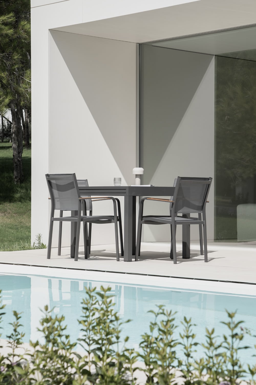 Table de jardin extensible 90-180x90 cm en aluminium Starmi - 3