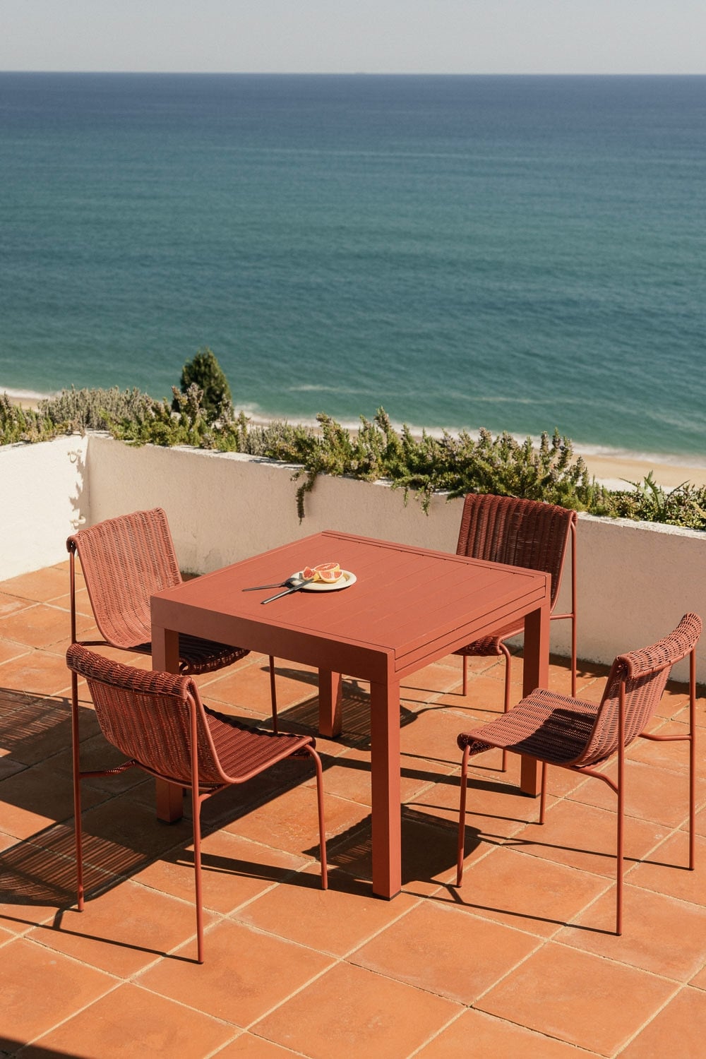 Table de jardin extensible 90-180x90 cm en aluminium Starmi - 5