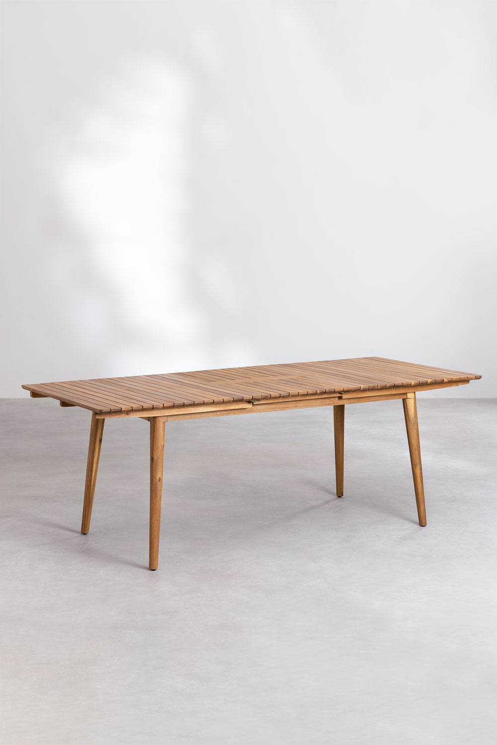 Table de jardin rectangulaire extensible 160-210x90 cm en bois d'acacia Tenay - 2