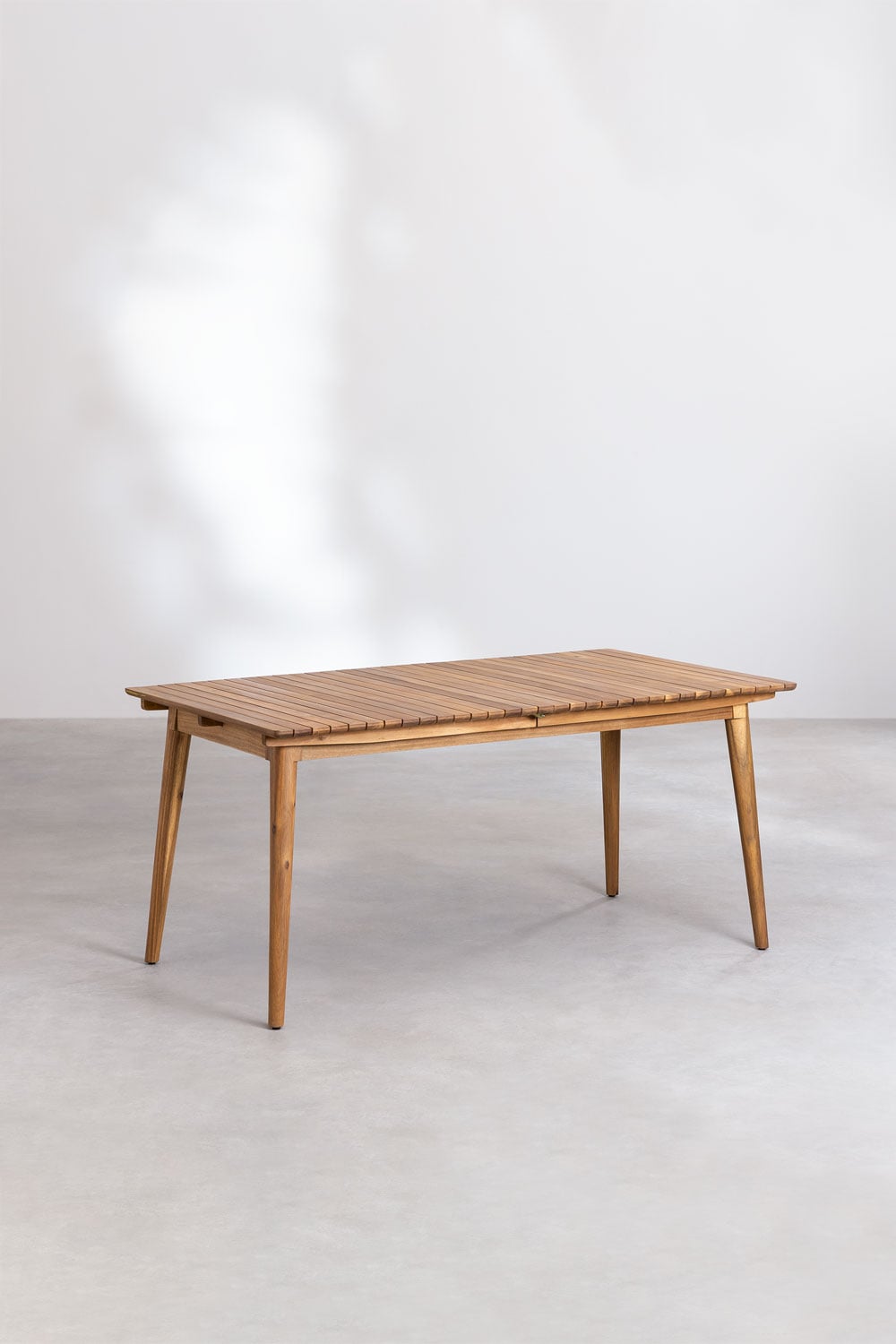 Table de jardin rectangulaire extensible 160-210x90 cm en bois d'acacia Tenay - 1
