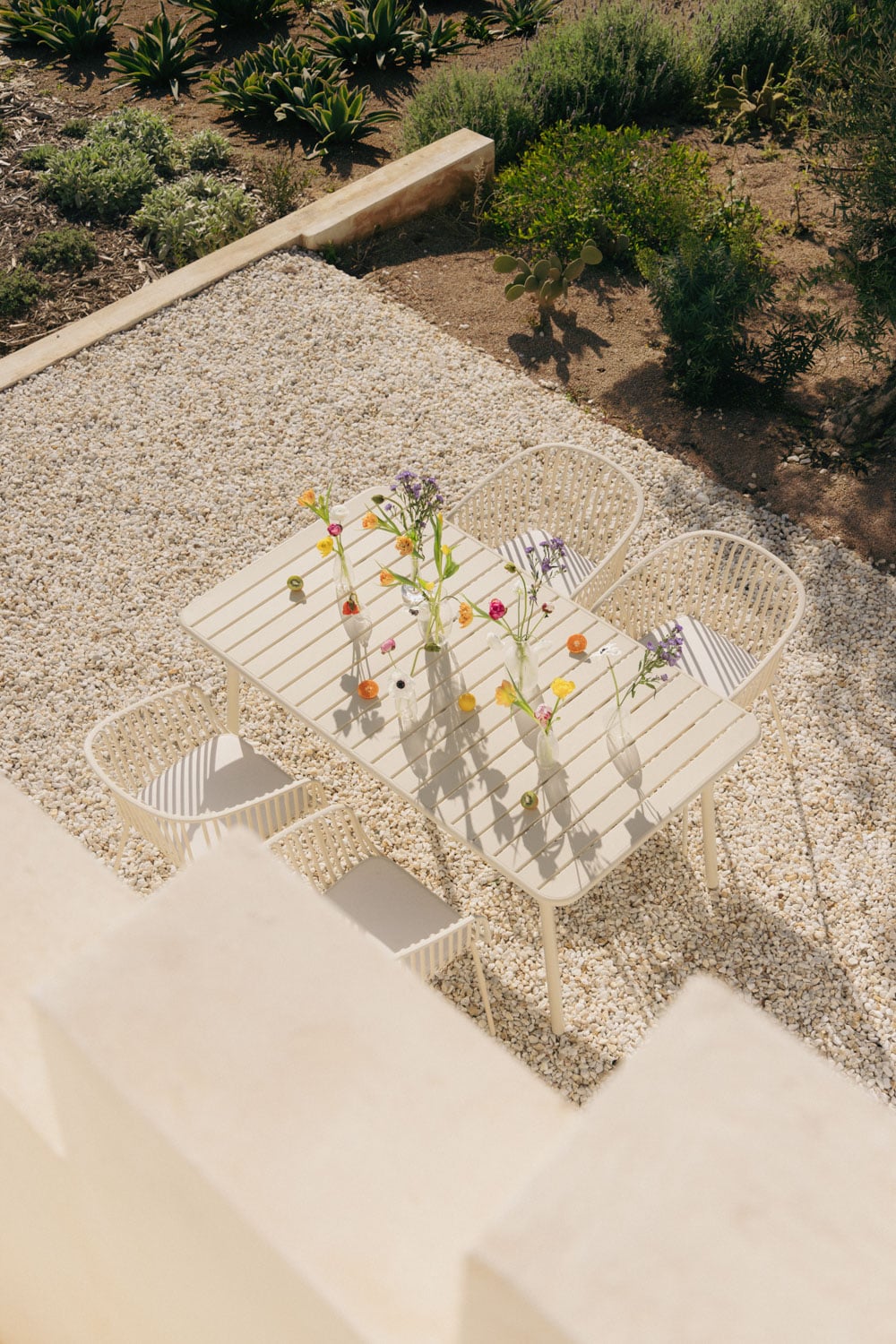 Table de jardin rectangulaire 160x90 cm en acier Florida - 1