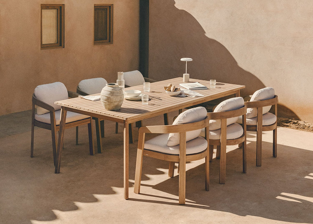 Table de jardin rectangulaire en bois d'acacia Kaela - 3