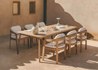 Table de jardin rectangulaire en bois d'acacia Kaela - 3