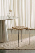 Tabouret bas empilable 45 cm en acier inoxydable Narnial - 1