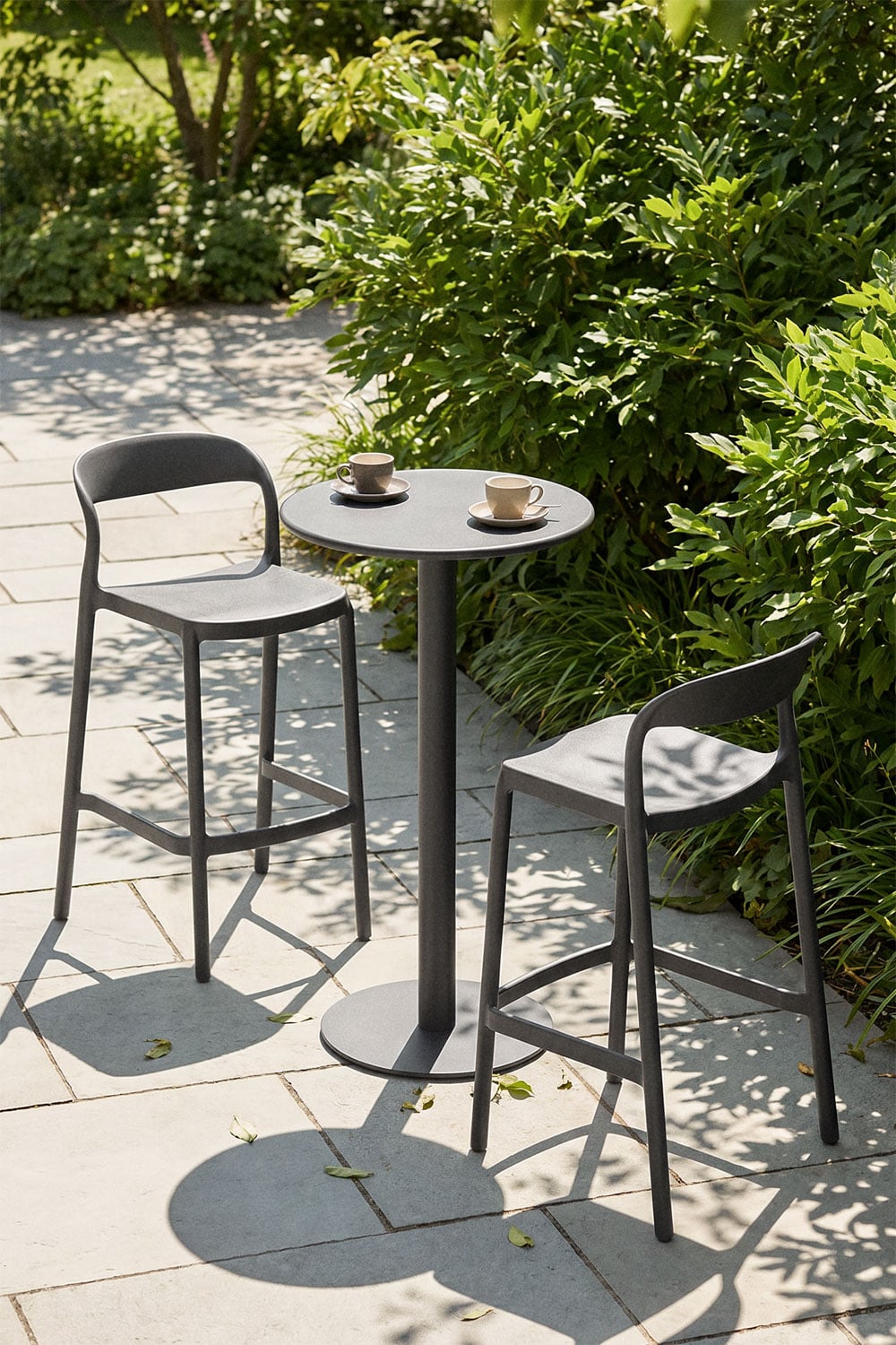 Tabouret de jardin haut empilable en polypropylène Brenza - 3
