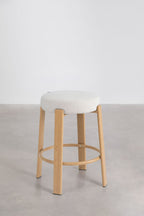 Tabouret haut en tissu chenille et fer Jolie - 2