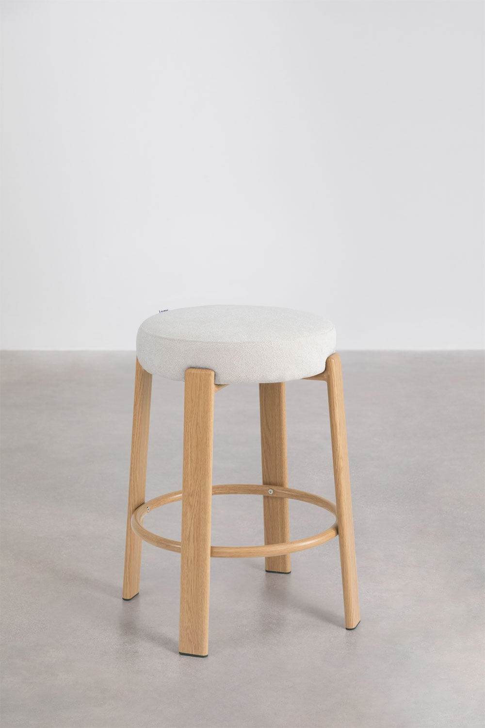 Tabouret haut en tissu chenille et fer Jolie - 2