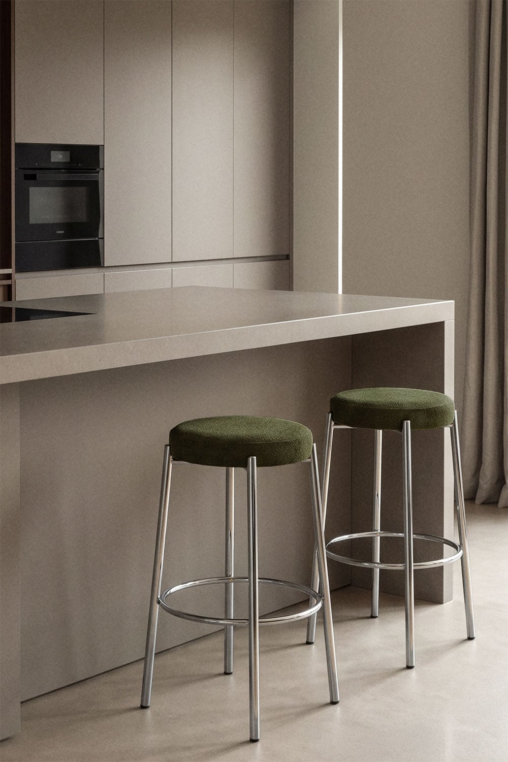 Tabouret haut rembourré en fer Zantria - 6