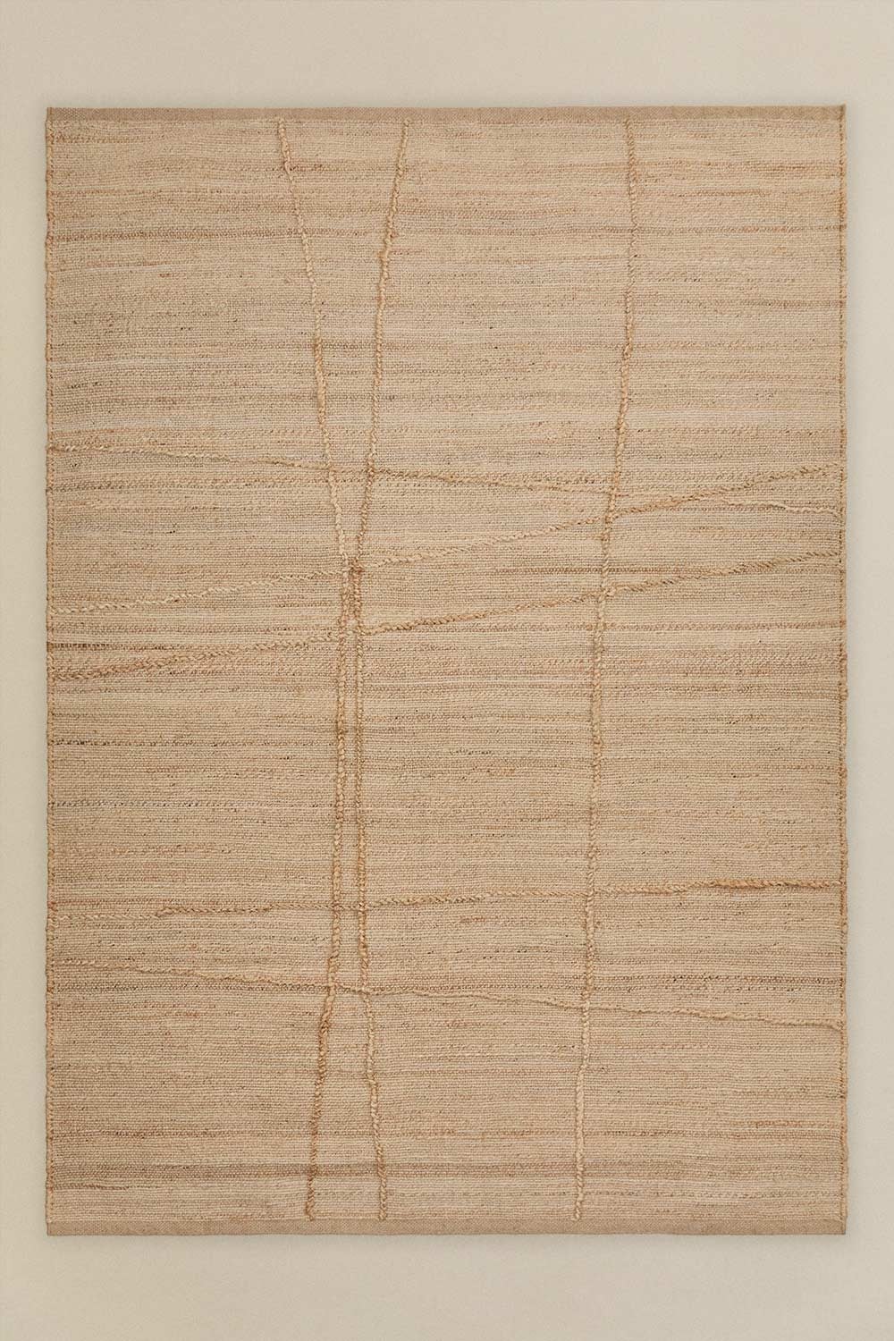 Tapis rectangulaire en jute et coton Emeline - 1