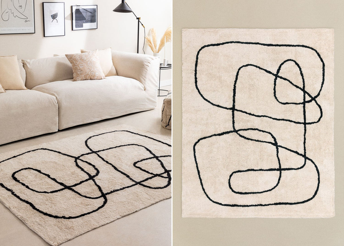 Tapis rectangulaire en coton Edith - 1