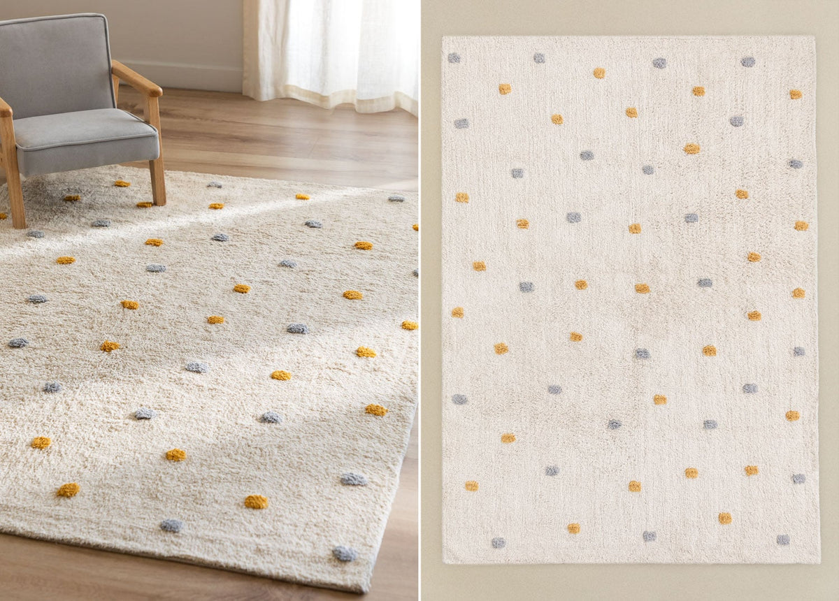 Tapis rectangulaire 125x170 cm en coton Jankiel Kids - 1